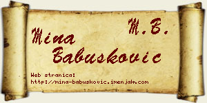 Mina Babušković vizit kartica